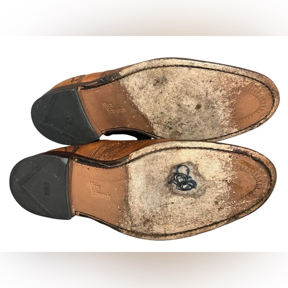 Allen Edmonds Strand Oxford Dress Shoe Mens 7.5 D Walnut Brown Leather Cap Toe - Picture 10 of 12